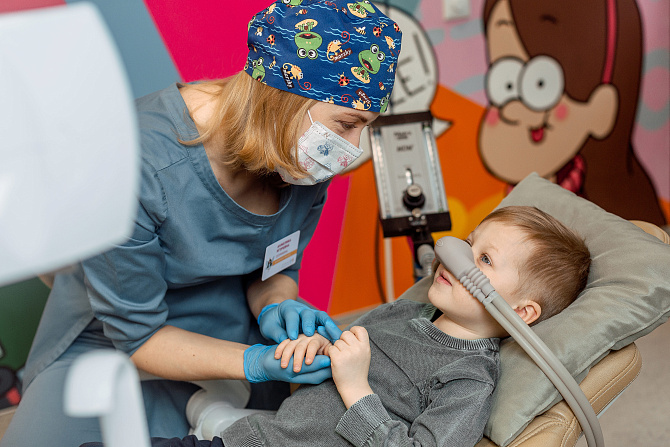 Пластика уздечки языка ребенку под седацией